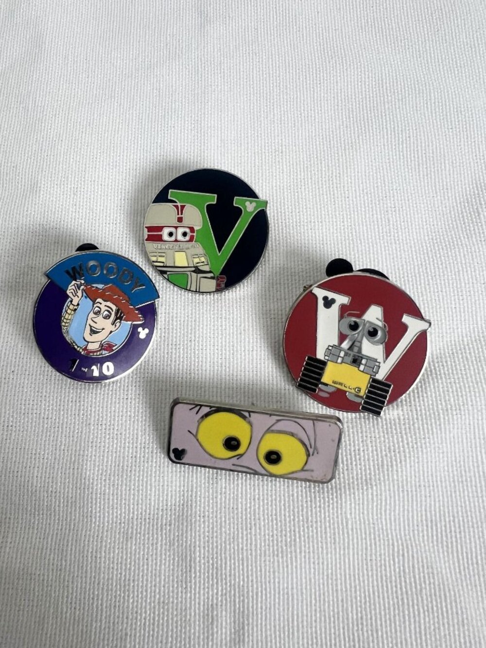 Disney Parks enamel pins Toy Story, WALL-E, Figment, The Black Hole set of 4